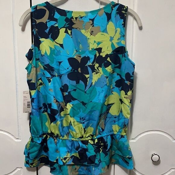 NWT Apostrophe Print Top Blouse Sleeveless size S - Picture 6 of 10